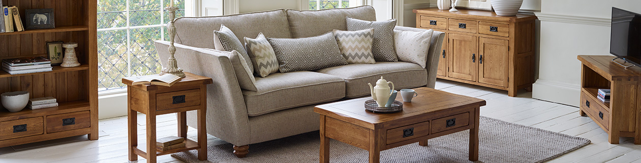 Rustic farmhouse living room