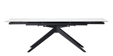 Trento 5ft White Ceramic Extendable Dining Table