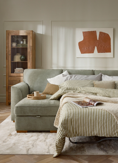 Sofas - Thornley 2 Seater Sofa in Forest Green Fabric