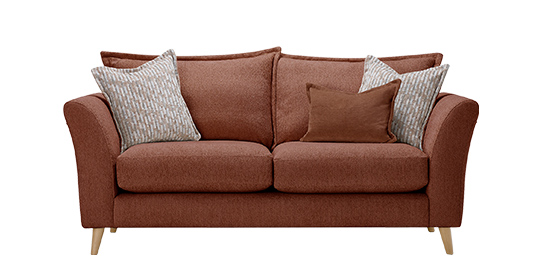 Hoxley 3 Seater Sofa in Rust Fabric