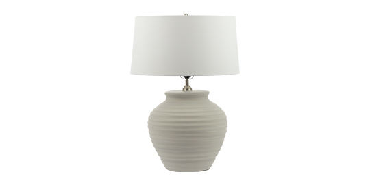 Hambleton Table Lamp in Ivory Ceramic