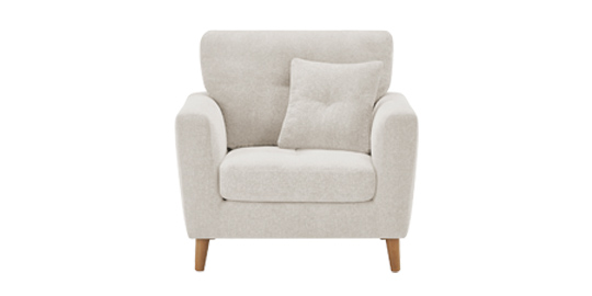 Eton Armchair in cherub cream fabric