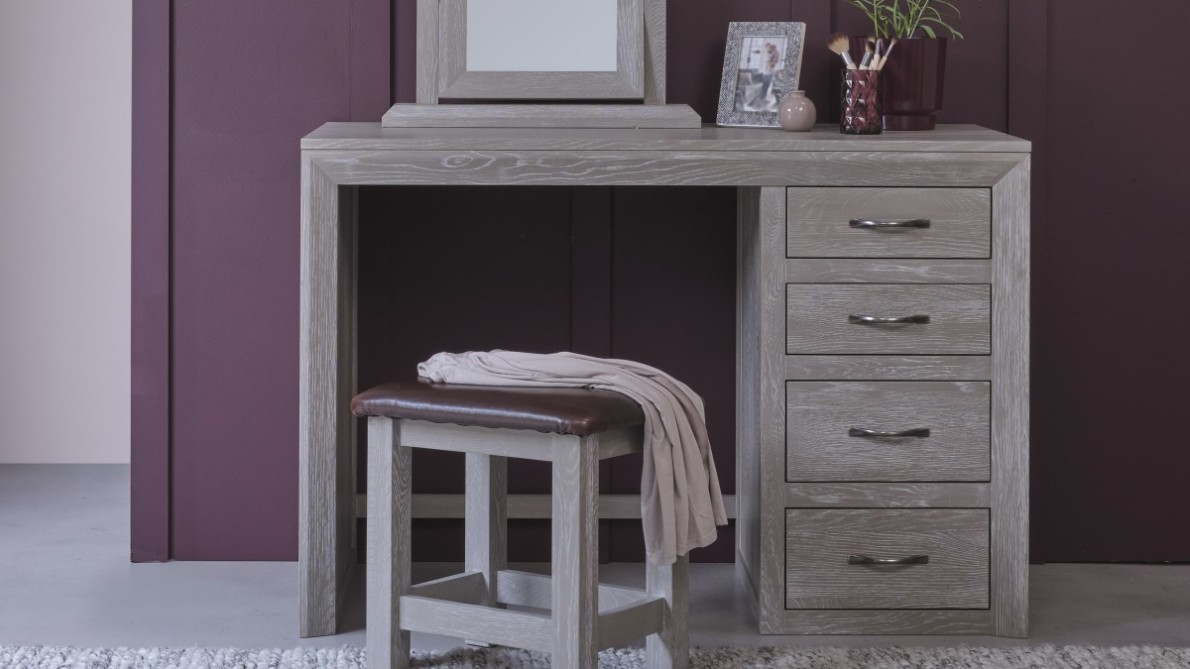 Grey wash oak dressing table