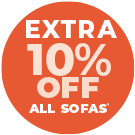 Extra 10% off all sofas