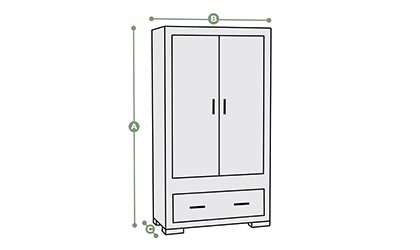 Otto Double Wardrobe Dimensions