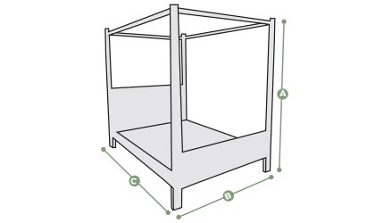 Newton Double Four-Poster Bed Dimensions