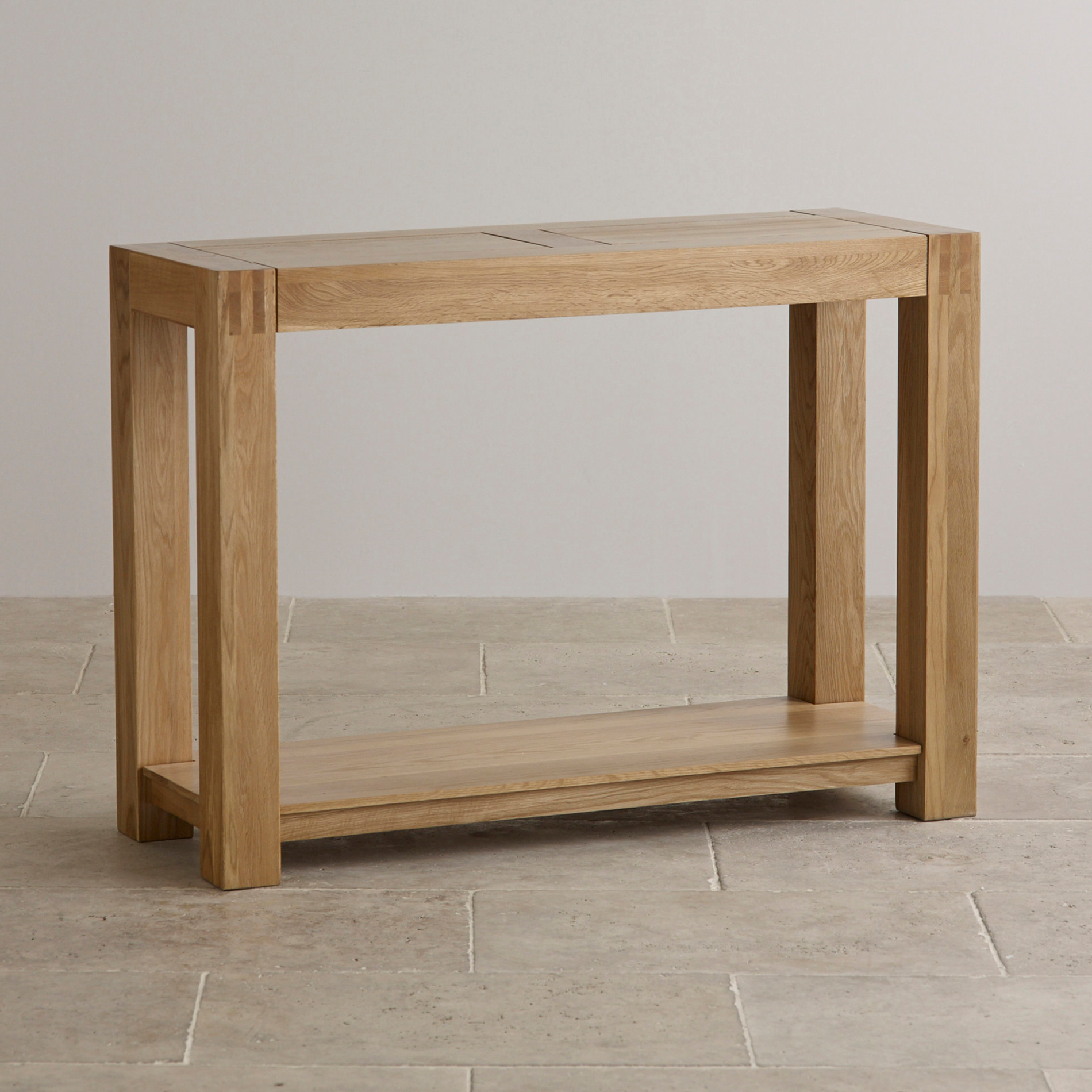 Alto Console Table In Natural Solid Oak Oak Furniture Land throughout The Most Brilliant  console tables 90cm wide with regard to Cozy