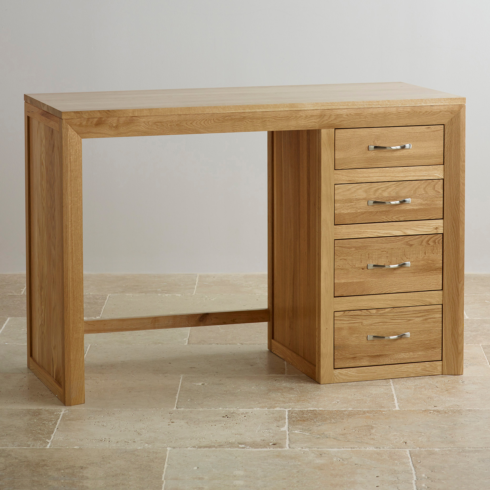 Bevel Natural Solid Oak Dressing Table by Oak Furniture Land