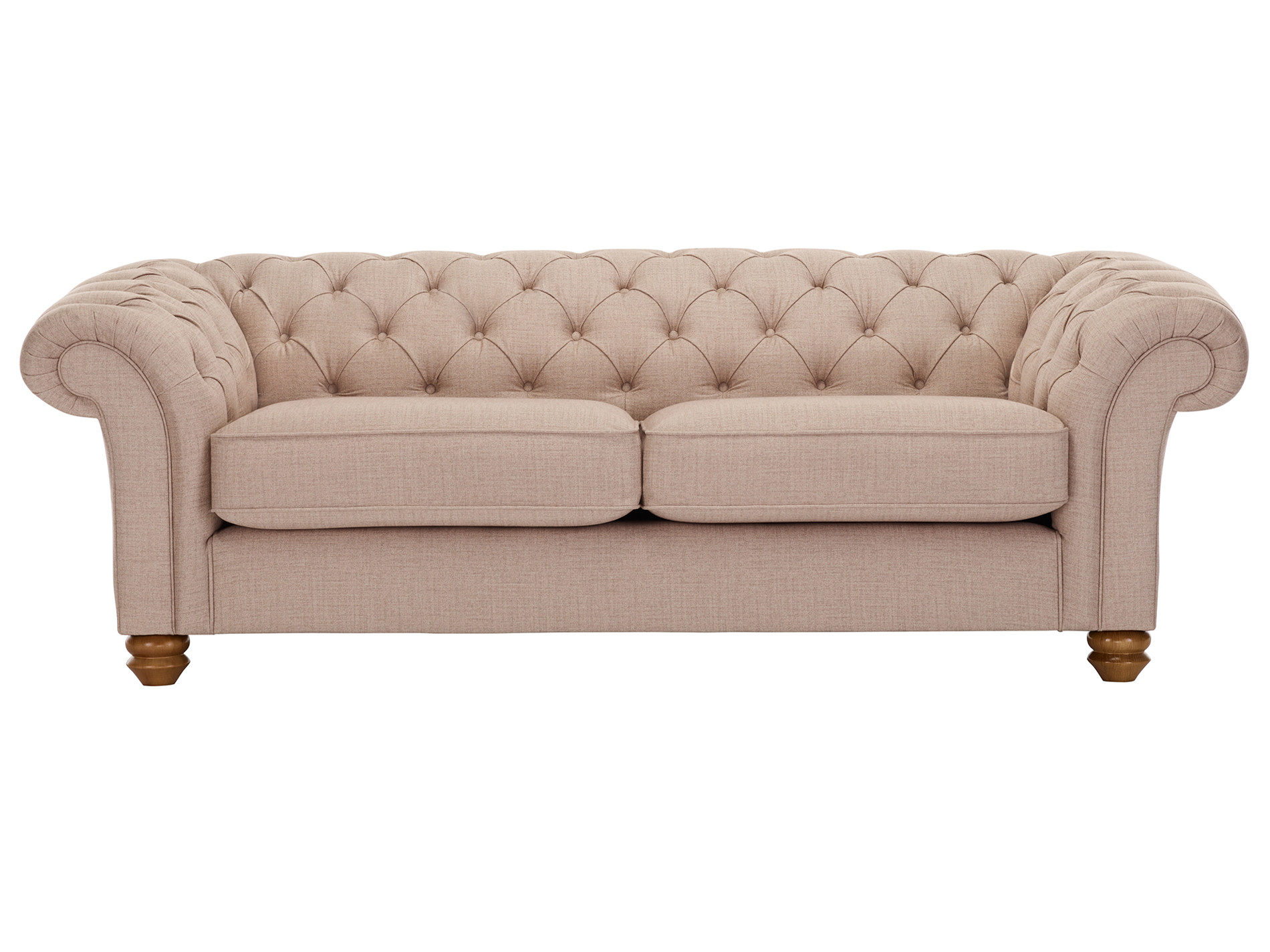 Chesterfield 3 Seater Sofa In Orchid Beige Oak Furniture Land