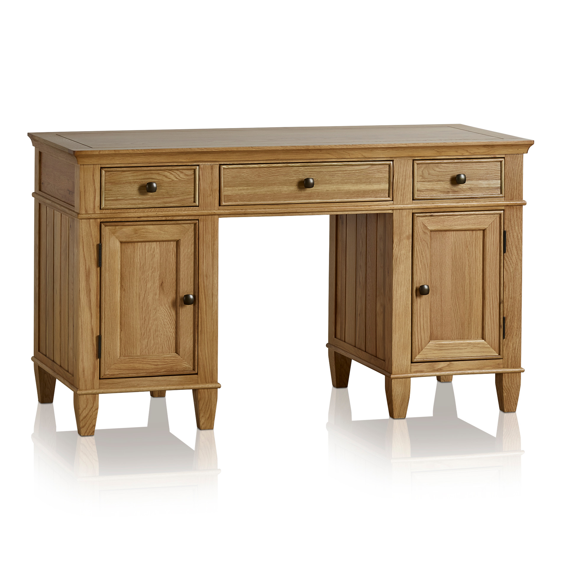 Classic Computer Desk In Natural Solid Oak Oak Furniture Land