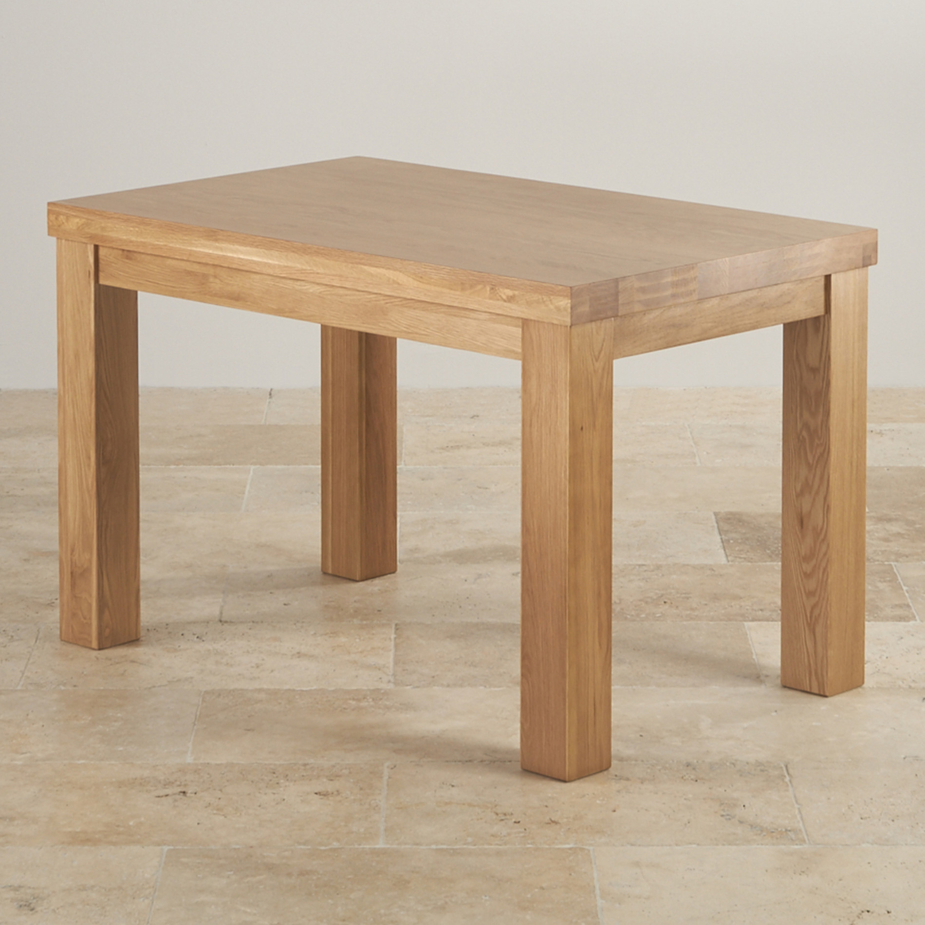 contemporary chunky 4ft x 2ft 6 natural solid oak dining table 56fbbd073473e