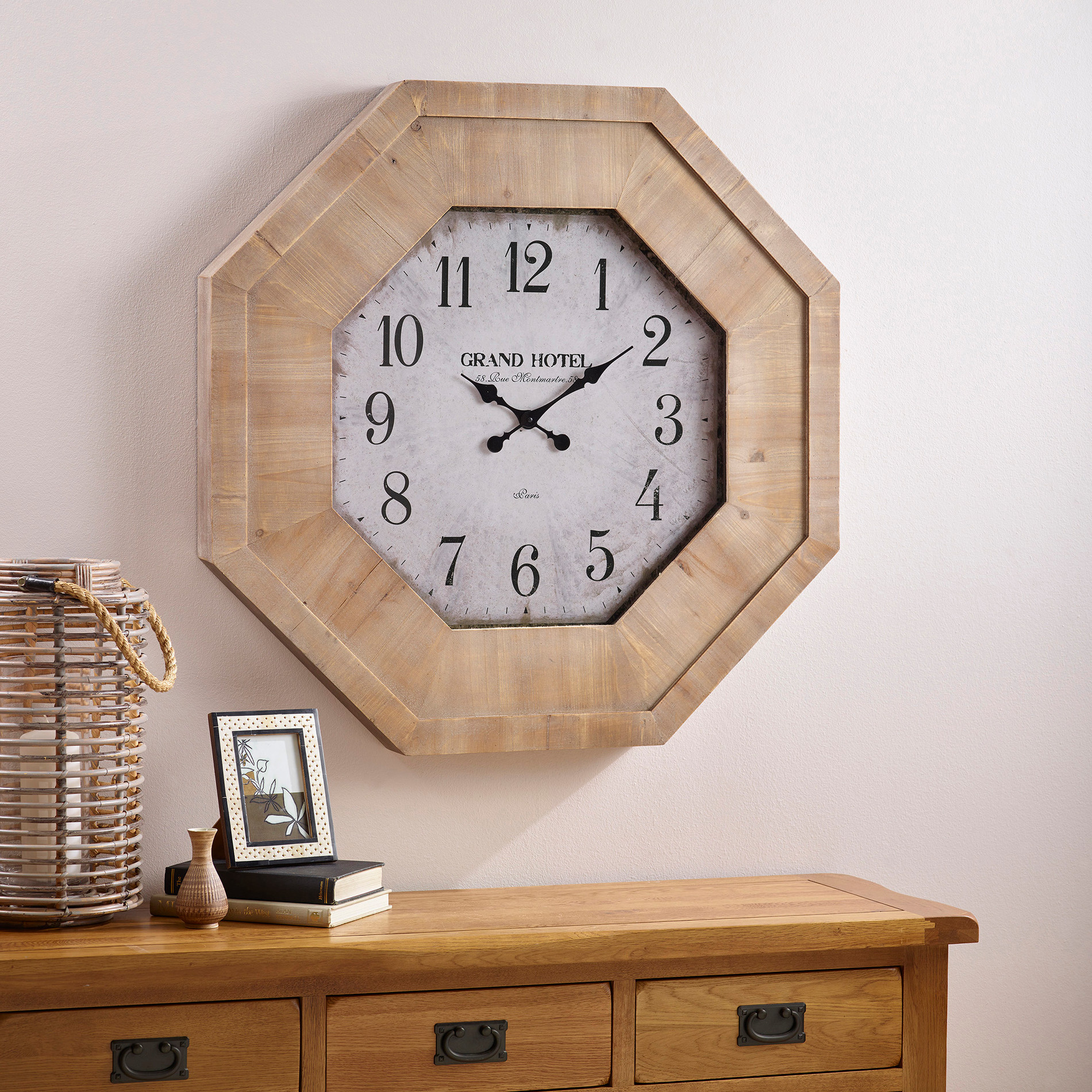 Grand Hotel Wall Clock Oak Furniture Land