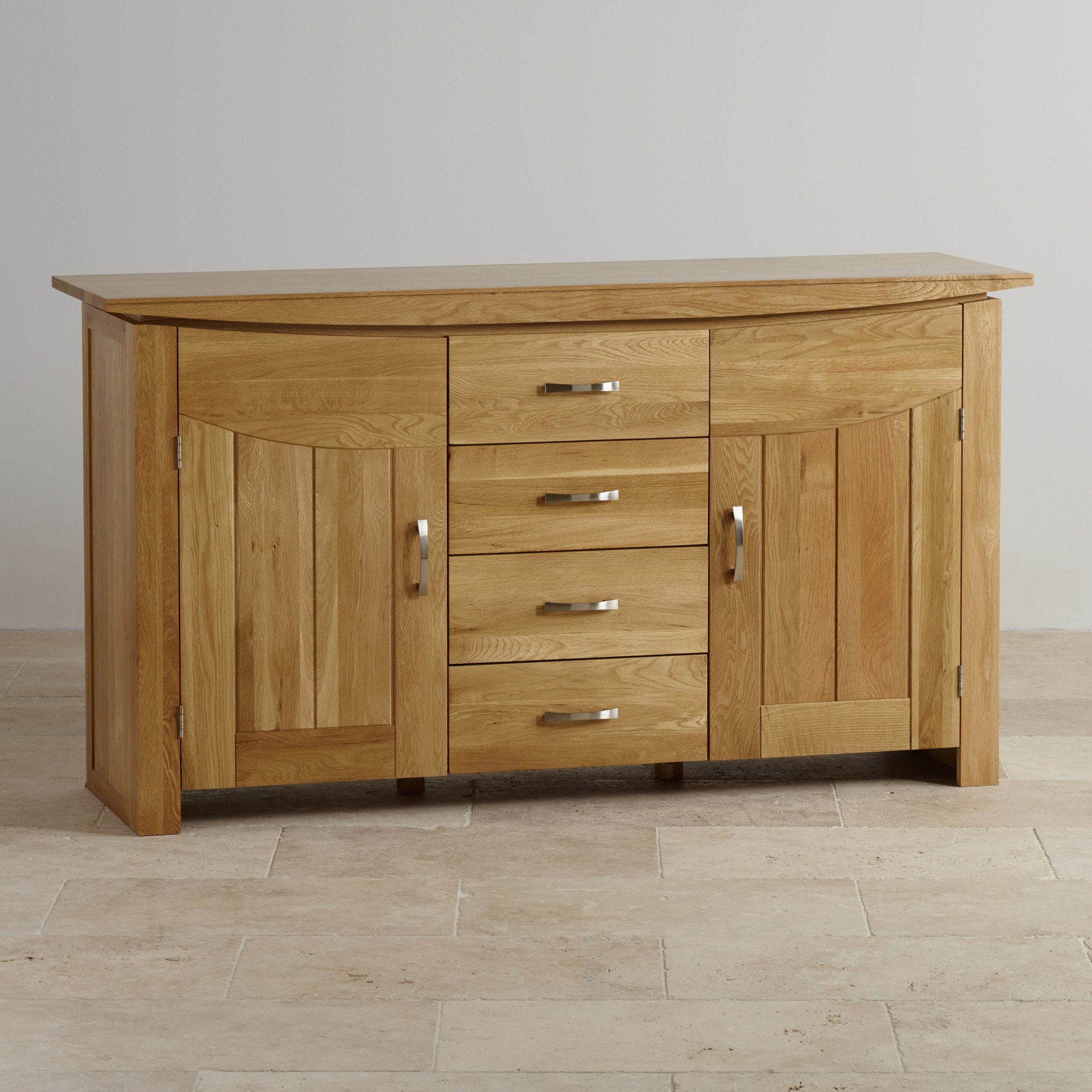 Tokyo Large Sideboard in Natural Solid Oak Oak Furniture Land