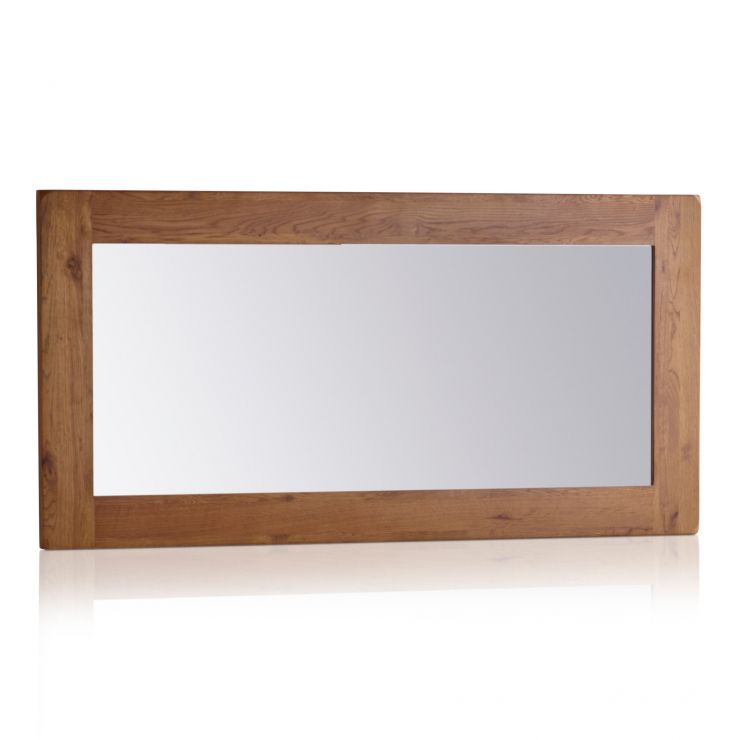 Original Rustic Wall Mirror in Solid Oak Oak Furniture Land