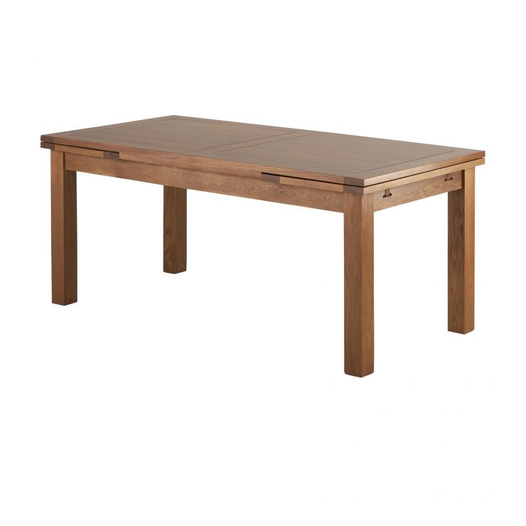 Extending Dining Table in Rustic Oak Oak Furniture Land