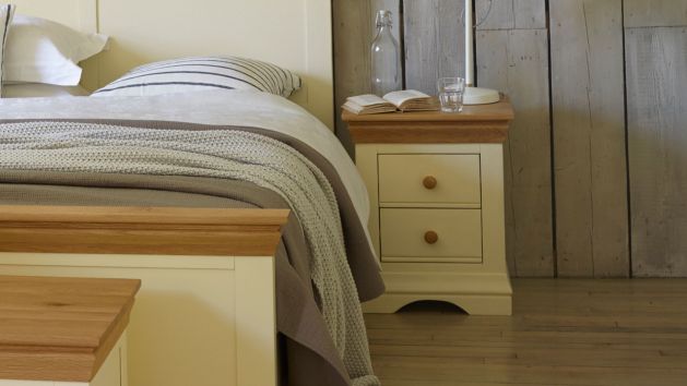 Mango and Painted Bedside Tables