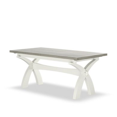 Brompton Painted Acacia and Ash Top Extending Dining Table 180cm - Solid Hardwood