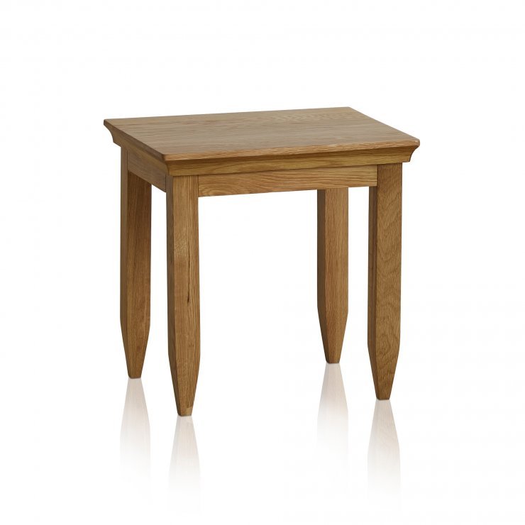 Classic Dressing Table Stool in Solid Oak Oak Furniture Land