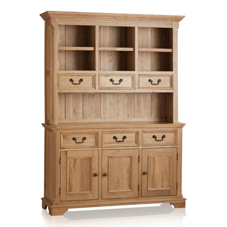 Edinburgh Natural Solid Oak Large Dresser by Oak Furniture Land