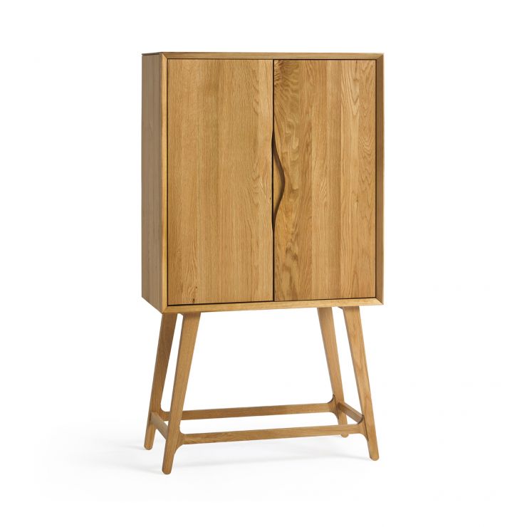 Ellipse Scandi Drinks in Solid Oak Oak Furnitureland