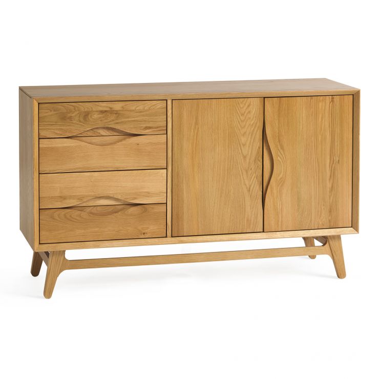Ellipse Scandi Large Sideboard in Solid Oak Oak Furnitureland