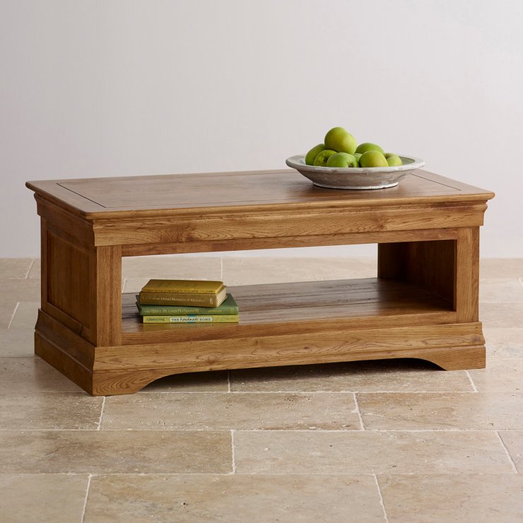 French Farmhouse Coffee Table in Solid Oak Oak Furniture Land