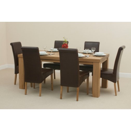 Fresco 6ft x 3ft Dining Table in Natural Oak Oak Furniture Land