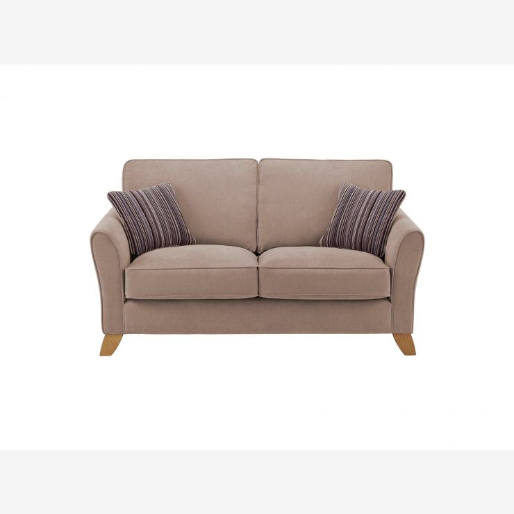 Jasmine 2 seater Sofa in Grace Taupe with Salsa Taupe Scatters | Oak ...