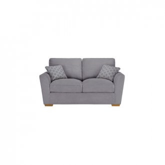 Nebraska Right- Corner Sofa in Aero Silver Fabric + Storage Footstool ...