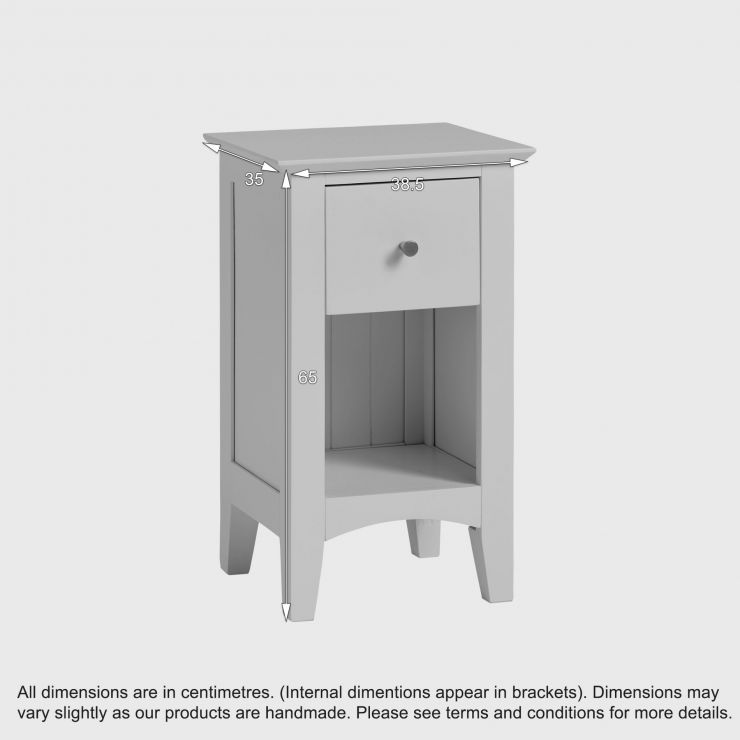 White Bedside Table The Shaker Collection Oak Furnitureland