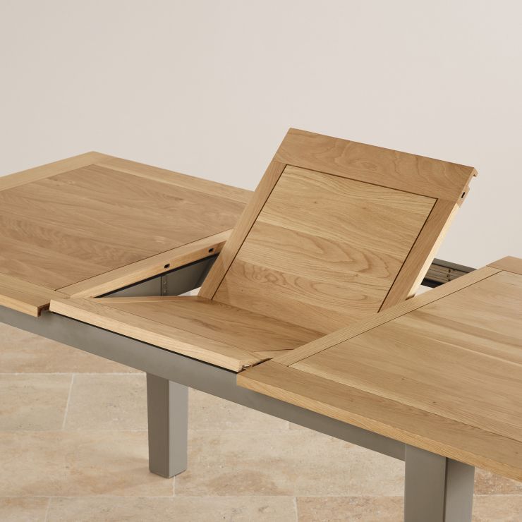 St. Ives Natural Oak and Grey Painted 5ft Extending Dining Table