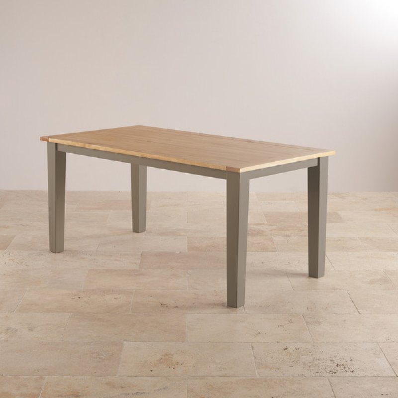 St Ives Natural Oak And Light Grey Painted 5ft 6 Dining Table St Ives Natural Oak And Light Grey Painted 5ft 6 Dining Table