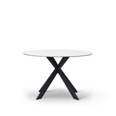 Venice 4ft White Ceramic Round Dining Table