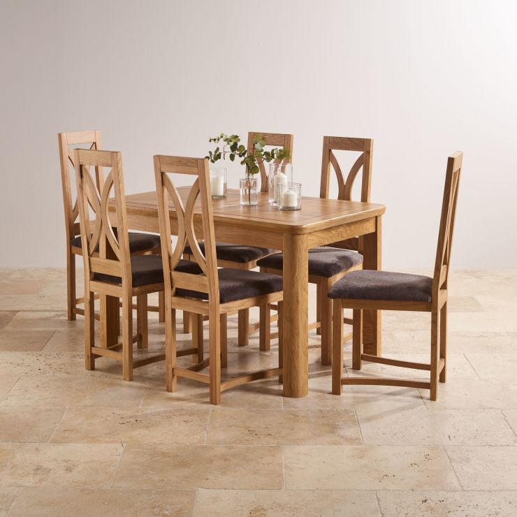 Wilshire Dining Set | Natural Oak & 6 Matching Chairs