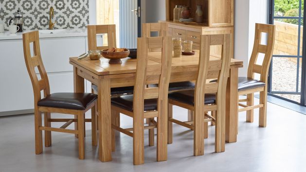 Oak Rectangle Dining Tables | 5ft Dining Tables | Oak Furniture Land