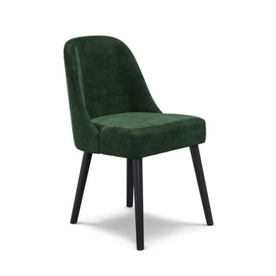 Bette Upholstered Chair with Black Legs in Heritage Bottle Green Velvet