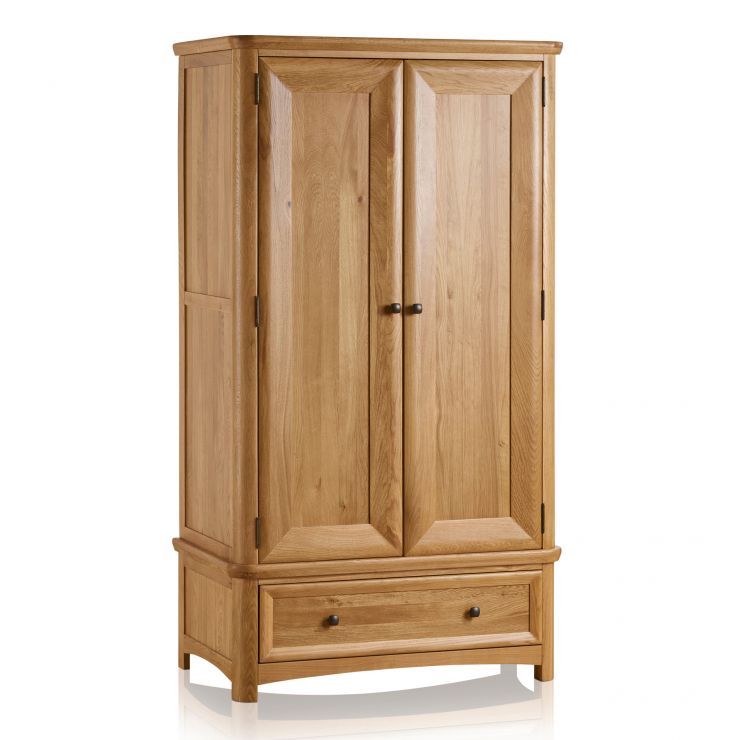 Wiltshire Double Wardrobe in Natural Solid Oak Oak Furniture Land