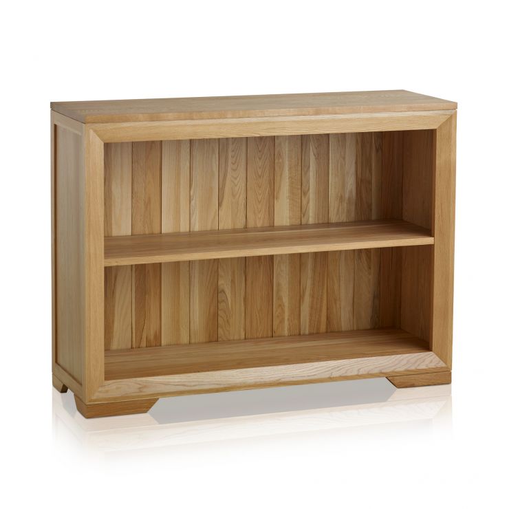Bevel Small Bookcase in Natural Solid Oak Oak Furniture Land