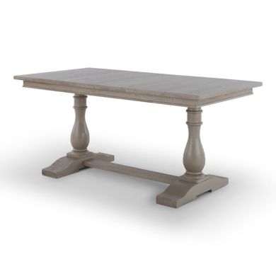 Burleigh Light Grey 6-8 Seater Extendable Dining Table  - Solid Hardwood