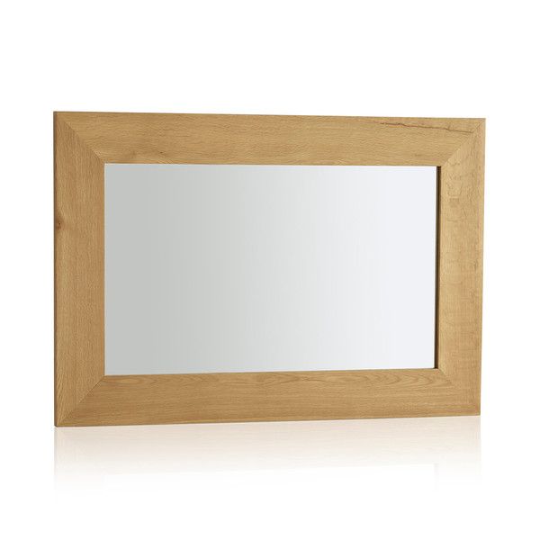 Contemporary Natural Solid Oak Wall Mirror by Oak Furniture Land
