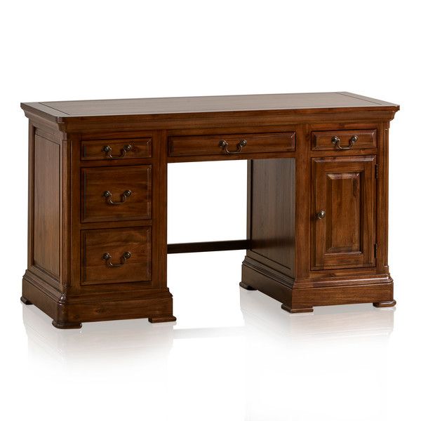 Orrick Computer Desk Rustic Solid Oak Oak Furniture Land