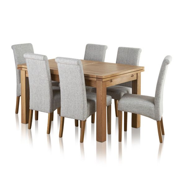 Dorset 4ft 7 Natural Oak Extending Dining Table Seats Up To 8 7692