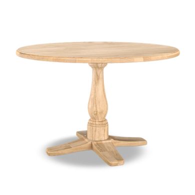 Henley Natural Oak Hardwood Round Pedestal Dining Table