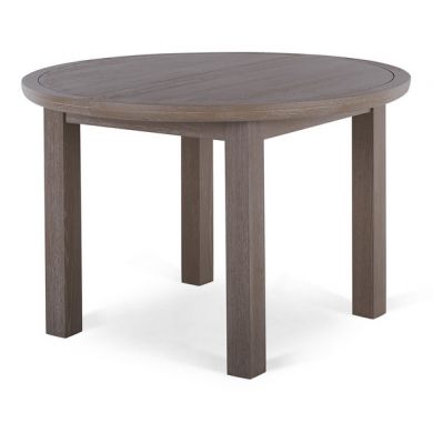Willow Light Grey 6 Seater Round Extendable Dining Table  - Solid Oak