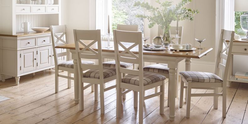 Grass and Painted Dining Chairs