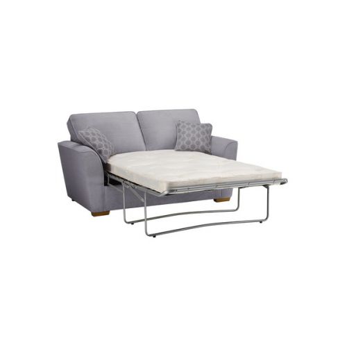 Nebraska High Back Left- Corner Sofa Storage Footstool in Aero Silver Fabric