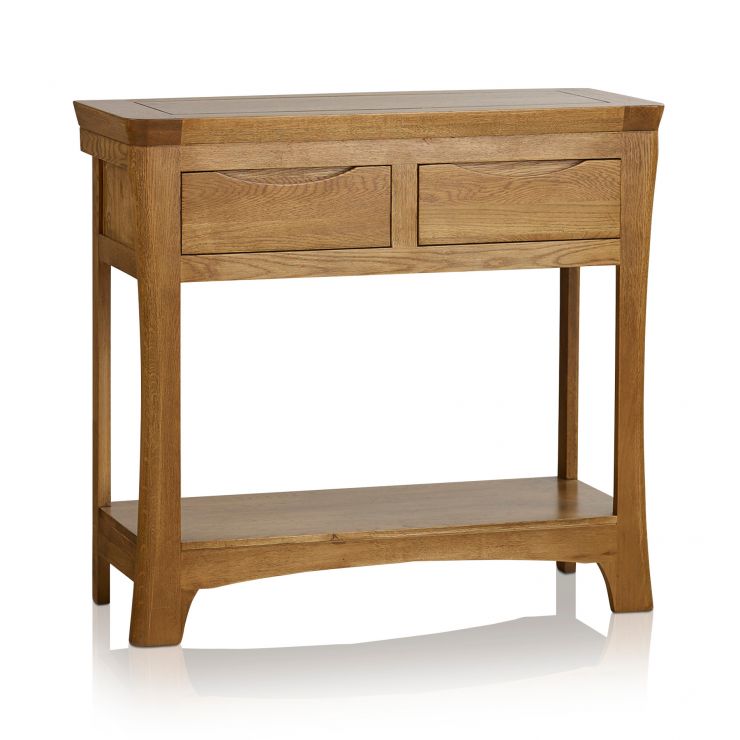 Orrick Console Table in Rustic Solid Oak Oak Furniture Land