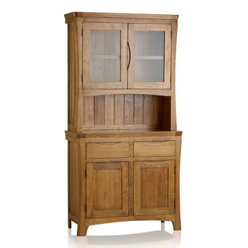 Orrick Wide Bookcase Solid Oak Oak Furniture Land