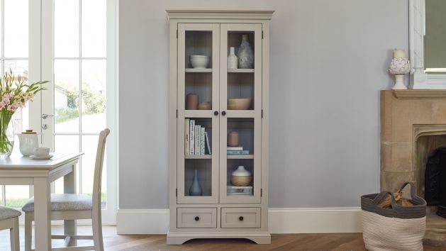 Mango and Painted Display Cabinets