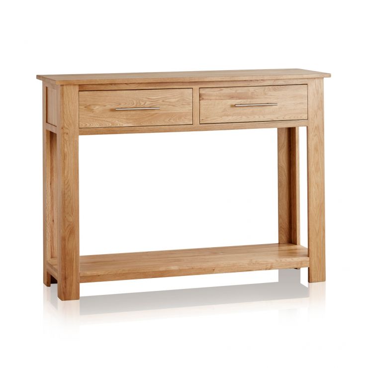 Rivermead Natural Solid Oak Console Table by Oak Furniture Land